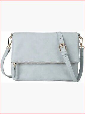 Quilted Crossbody Bag w/ Adjustable Strap Faux Leather